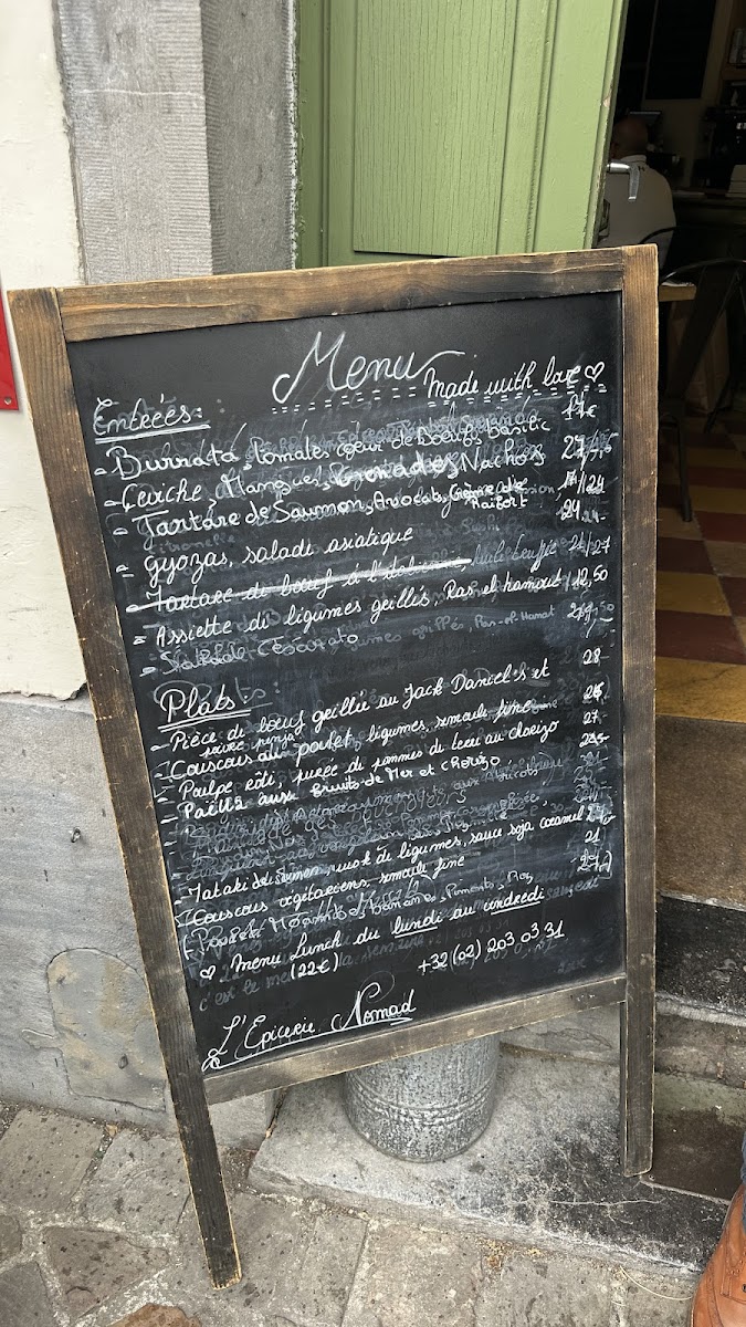 Menu L'epicerie Nomad By Callens-1